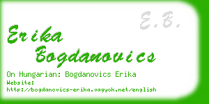 erika bogdanovics business card